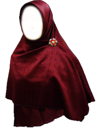 Jilbab Segi 4 Polos Merah Hati  Afifah Collection