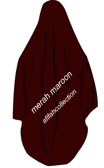 Jilbab Segi Empat Maroon